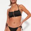 Trendyol Black Tunnel magas lábú bikini alsó