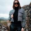 Trendyol Black Tweed Crop Down Jacket