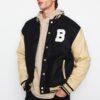 Trendyol Black Unisex Regular Fit bombázó gallér főiskolai kabát