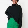 Trendyol Black Wide Fit puha textúrájú