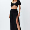 Trendyol Black Woven Accessory Blouse Skirt Beach Set