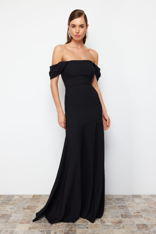 Trendyol Black Woven Elegant Evening & Graduation Dress