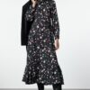 Trendyol Black Woven Flower Patterned Dress