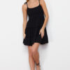 Trendyol Black Woven Mini Dress with Flounce Fabric Skirt