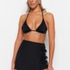 Trendyol Black Woven Tie-Up Beach Shorts Skirt