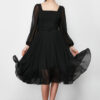 Trendyol Black Woven Tulle Elegant Evening Dress