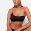 Trendyol Black egyvállas lánc kiegészítő bikini felső