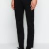 Trendyol Black férfi slim fit Chino nadrág