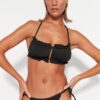 Trendyol Black pánt nélküli kivágott / ablak bikini felső