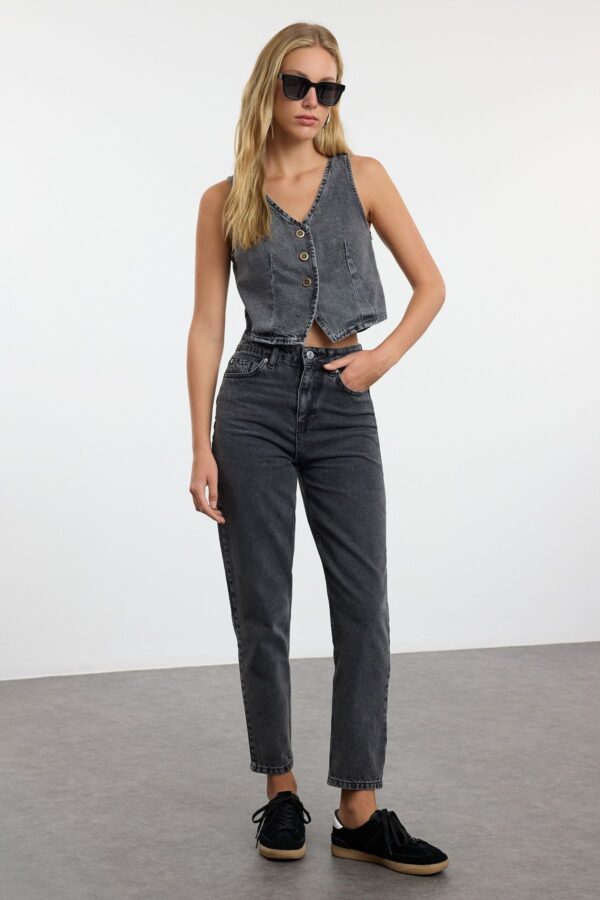 Trendyol Black*001 High Waist Mom Jeans