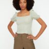 Trendyol Blouse - Green - Regular fit