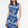 Trendyol Blue Backless Ribbed Knitted Dress