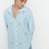 Trendyol Blue Embroidered Shirt