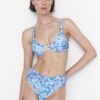 Trendyol Blue Floral Print Bikini Top
