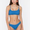 Trendyol Blue Gimped normál lábú bikini alsó