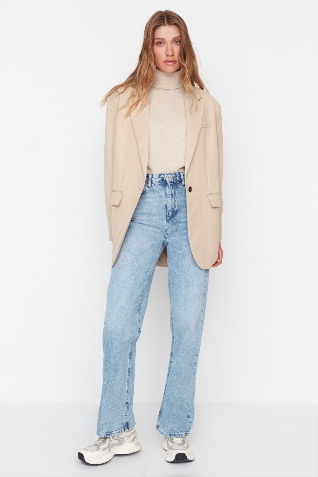 Trendyol Blue High Derék