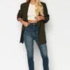 Trendyol Blue High Derék karcsú anya farmer