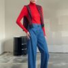 Trendyol Blue High Waist Barrel Baggy Fit Jeans