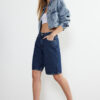 Trendyol Blue High Waist Denim Bermuda