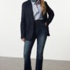 Trendyol Blue High Waist Flare Jeans