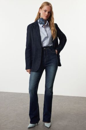 Trendyol Blue High Waist Flare Jeans