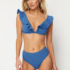 Trendyol Blue High Waist Hipster Bikini Bottom