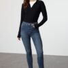 Trendyol Blue High Waist Skinny Jeans