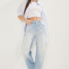 Trendyol Blue Low Waist Wide Leg Jeans
