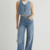 Trendyol Blue Normal Waist Wide Leg Jeans