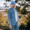 Trendyol Blue Oversize Trucker Denim Jacket