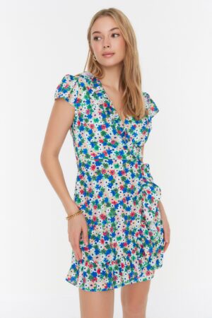 Trendyol Blue Petite Dress With Ruffles