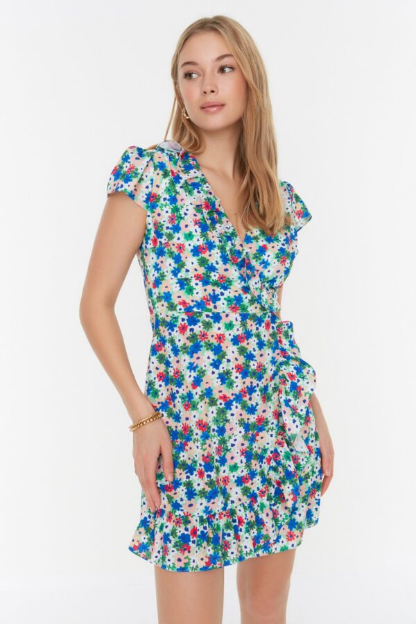 Trendyol Blue Petite Dress With Ruffles