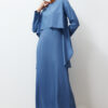 Trendyol Blue Plain Aller Detailed Woven Dress