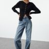 Trendyol Blue Premium More Sustainable Normal Waist Wide Leg Jeans
