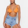 Trendyol Blue Tassel Denim Beach Shorts