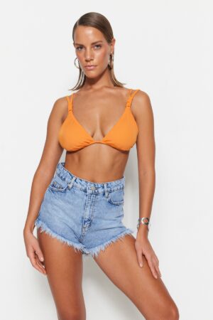 Trendyol Blue Tassel Denim Beach Shorts