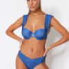 Trendyol Blue V-Cut normál lábú bikini alsó