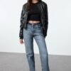 Trendyol Blue Waist Detail High Waist Wide Leg Jeans