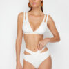Trendyol Bridal Ecru Triangle Cut Out/Windowed Bikini Top