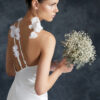Trendyol Bridal White A-Line Rose Detailed Woven Satin Wedding / Engagement Long Evening Evening Dress