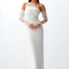 Trendyol Bridal White Body-fitting Lined Woven Wedding/Marriage Long Elegant Evening Dress