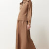 Trendyol Brown Baby Collared Woven Fabric Top and Bottom Skirt Tunic Set