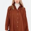 Trendyol Brown Basic Woven Shirt