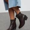 Trendyol Brown Block Heel Women's Cowboy Boots