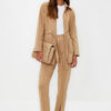 Trendyol Brown Diver/Scuba Tie Detailed Knitted Two Piece Set