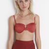 Trendyol Brown Gippa Bikini Top