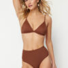 Trendyol Brown High Waist Regular Mix& Match Bikini Bottom