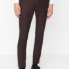 Trendyol Brown Men's Slim Fit Iron-On Trousers