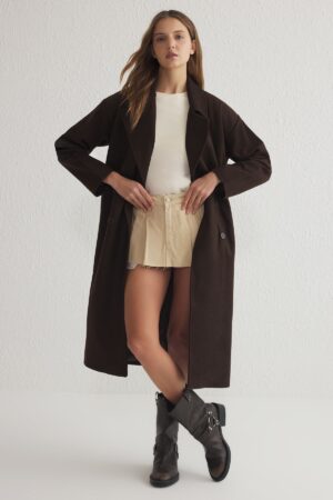 Trendyol Brown Oversized Coat
