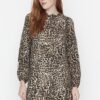 Trendyol Brown Patterned Mini Dress